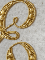 Initiales brodées - Or & Argent