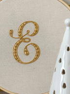 Initiales brodées - Or & Argent