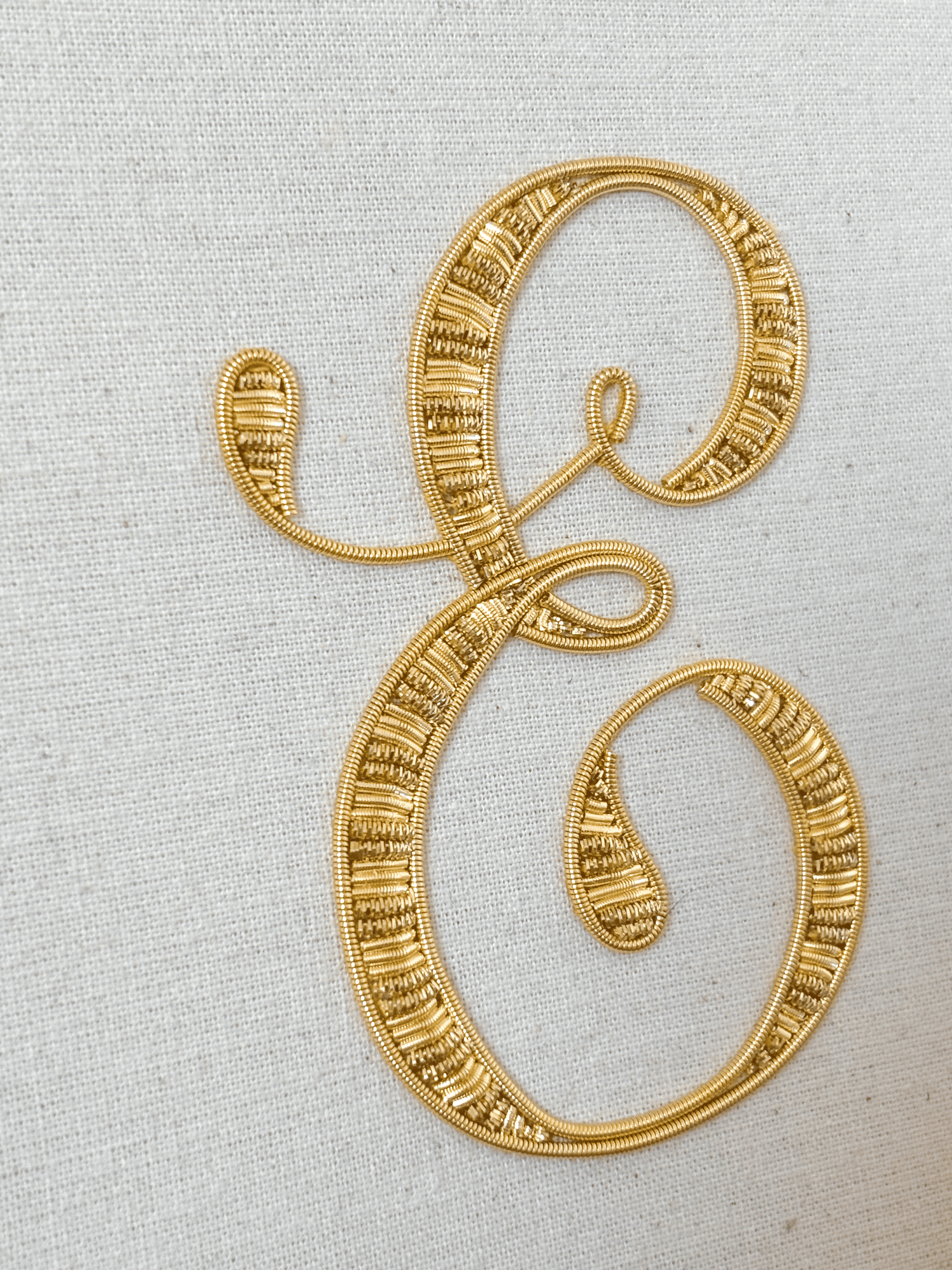 Initiales brodées - Or & Argent