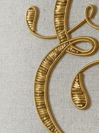 Initiales brodées - Or & Argent