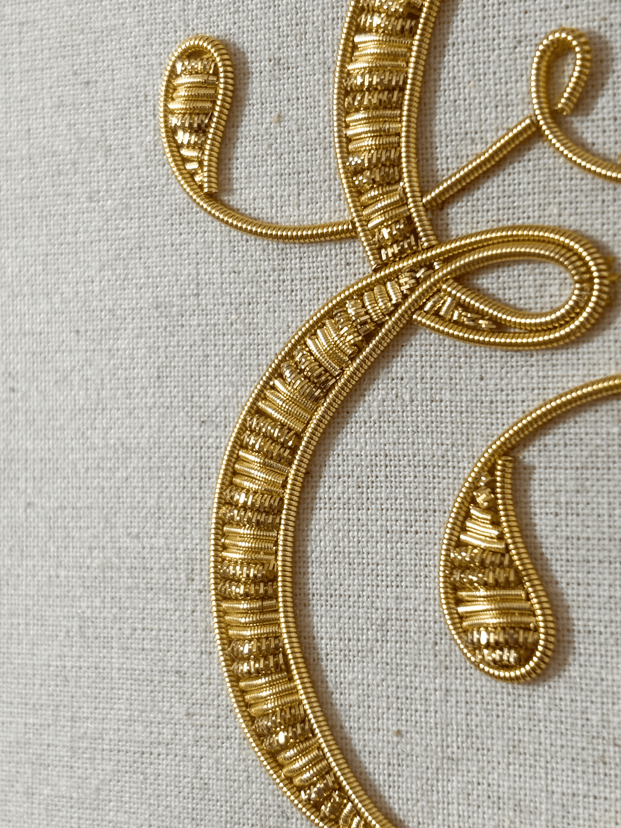 Initiales brodées - Or & Argent