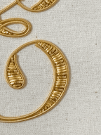 Initiales brodées - Or & Argent