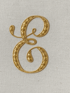 Initiales brodées - Or & Argent