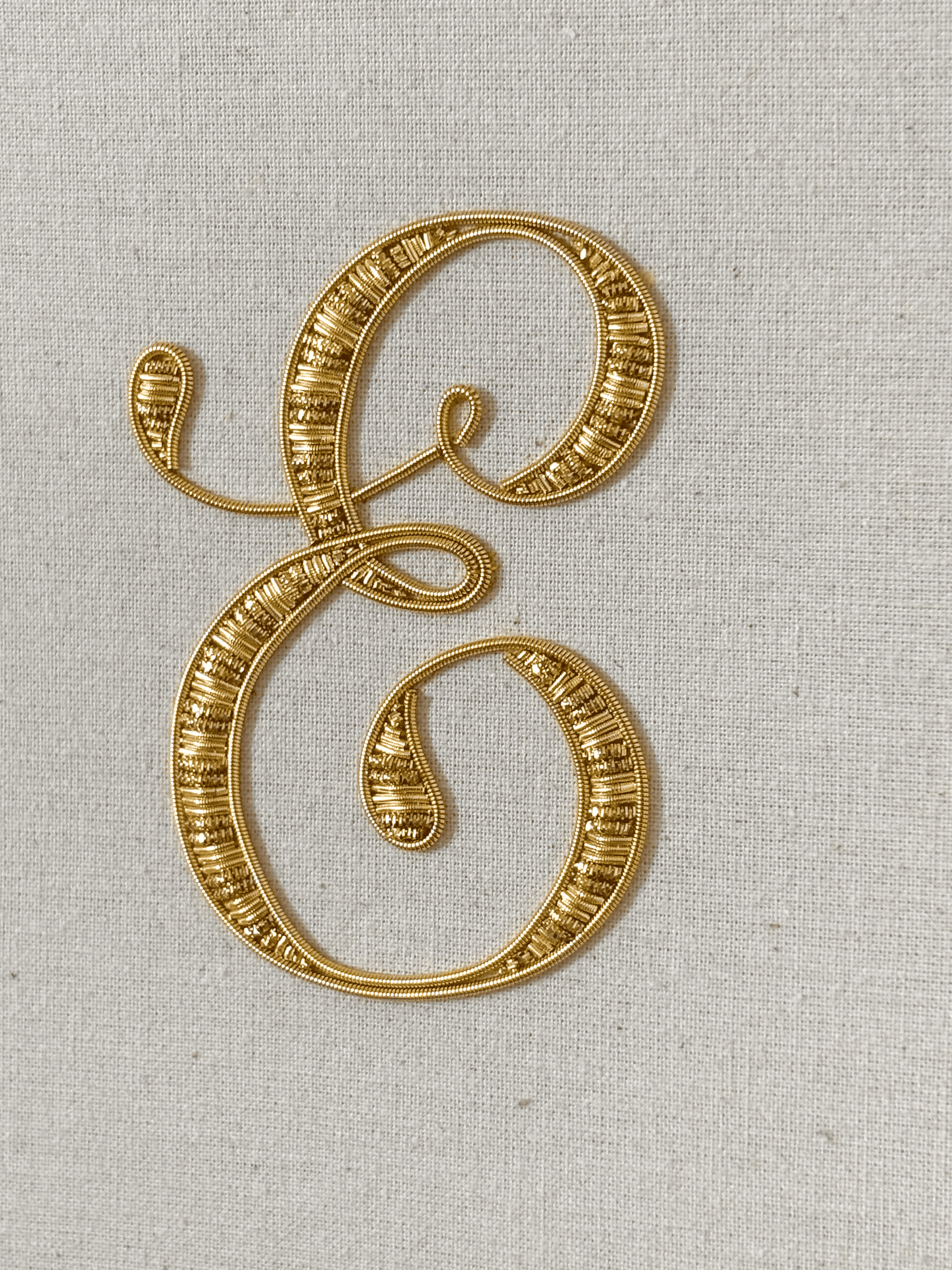 Initiales brodées - Or & Argent