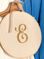 Initiales brodées - Or & Argent