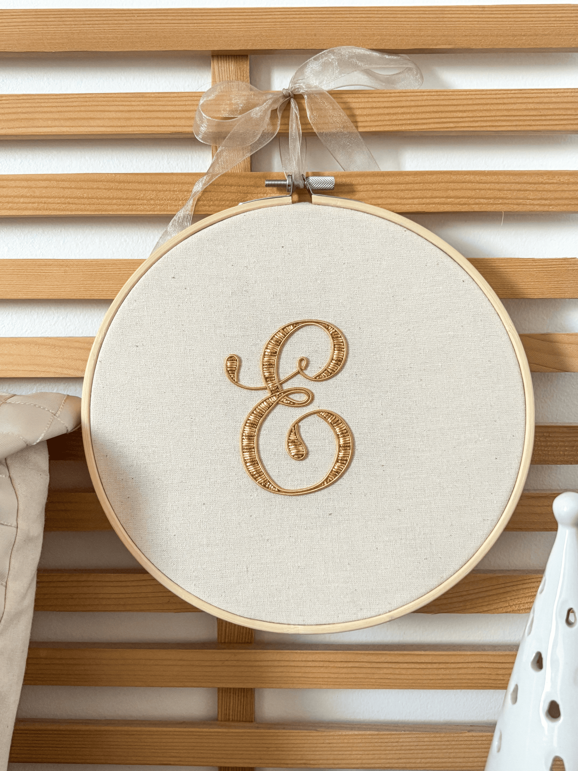 Initiales brodées - Or & Argent